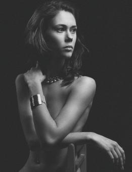 Free Stock Photo of Beautiful Model Posing - Black and White