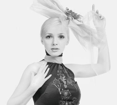 Free Stock Photo of Black and White Fashion Portrait
