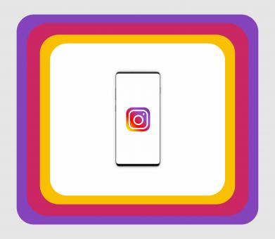 Free Stock Photo of Instagram icon with mobile