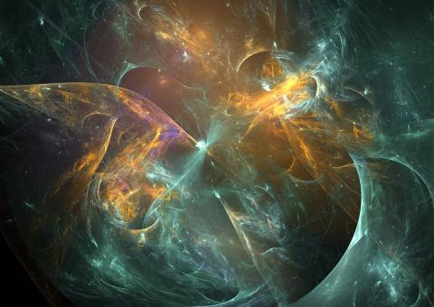 Free Stock Photo of Starry space nebula fractal background