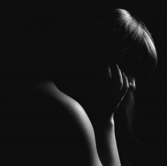 Free Stock Photo of Dark Female Profile - LowKey - Monochrome