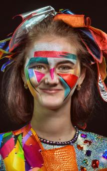 Free Stock Photo of Painted Girl Portrait