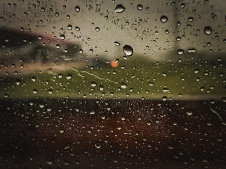 Free Stock Photo of Rain on Glass Window
