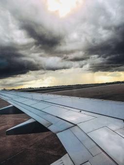Free Stock Photo of Airplane Wing