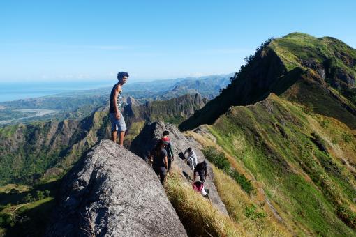 Free Stock Photo of Peak of the Mountain - Hikers