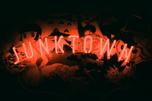 Free Stock Photo of Junktown Neon Sign
