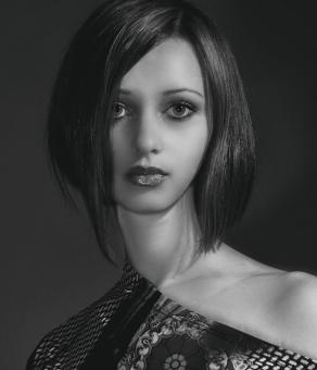 Free Stock Photo of Brunette Model Portrait in Monochrome