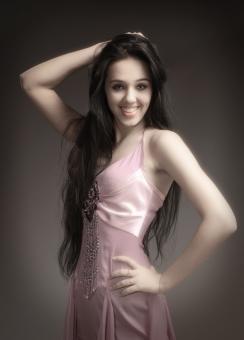 Free Stock Photo of Beautiful Girl in Pink Dress