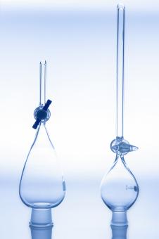 Free Stock Photo of Separatory funnels