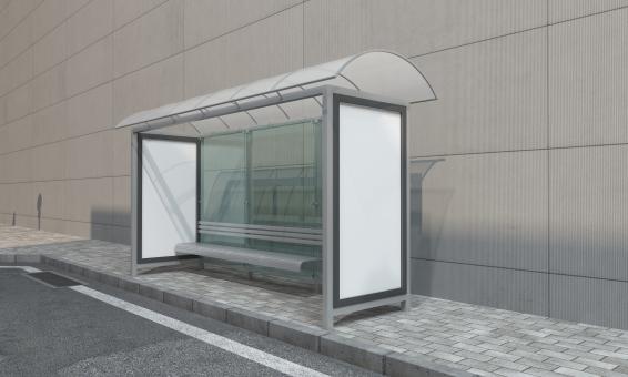 Free Stock Photo of Bus Stop Advertisement Billboard