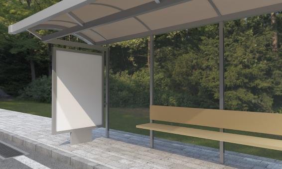 Free Stock Photo of Mockup for Bus Shelter Side Poster