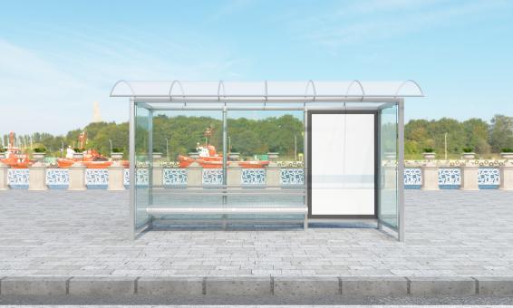 Free Stock Photo of Bus Stop Mockup - Poster Frames