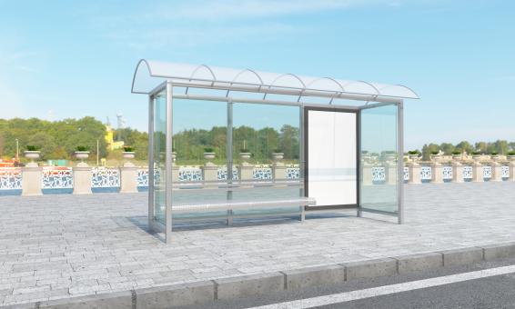 Free Stock Photo of Bus Stop Mockup - Blank Poster Frame