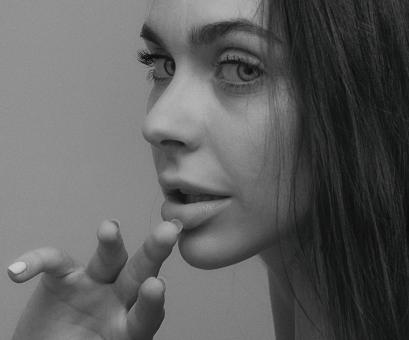 Free Stock Photo of Pretty Girl - Monochrome Portrait