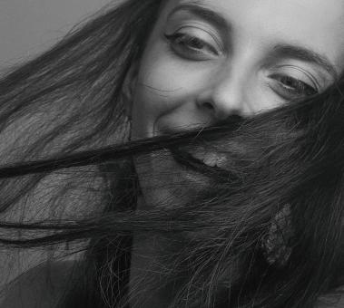 Free Stock Photo of Happy Girl - Dark Hair - Portrait