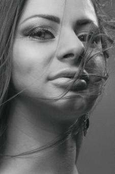Free Stock Photo of Posh Girl Portrait in Monochrome