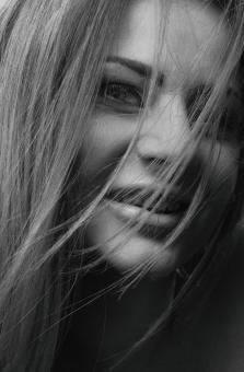 Free Stock Photo of Young Model portrait - Monochrome