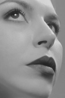 Free Stock Photo of Young Woman - Close Up Portrait - Monochrome