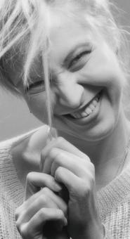 Free Stock Photo of Silly Girl - Monochrome Portrait