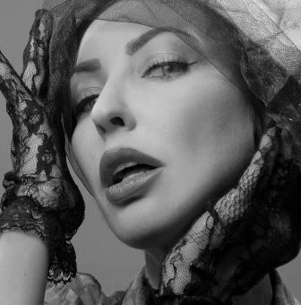Free Stock Photo of Beauty and Lace - Monochrome Portrait