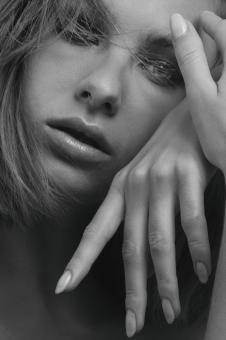 Free Stock Photo of Girl Model Monochrome Portrait