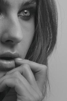 Free Stock Photo of Shy Girl Half Portrait