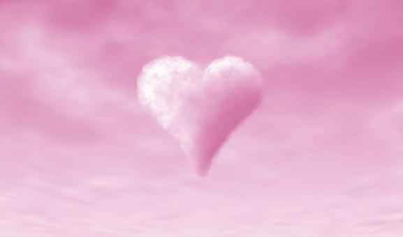 Free Stock Photo of Heart-shaped Cloud on Pink Background - Love - Valentines Day