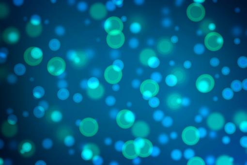 Free Stock Photo of Bokeh - Blue and Green Circles on Dark Blue Background