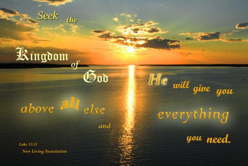 Free Stock Photo of Seek First God's Kingdom
