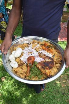 Free Stock Photo of Chicken Egg Rice mixed named Biriyani