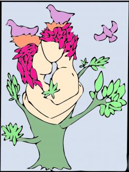 Free Stock Photo of couple as a tree