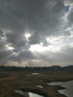 Free Stock Photo of Sky with sun ray