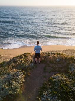 Free Stock Photo of Man Beach Photo