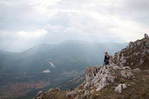 Free Stock Photo of Person Mountain Photo