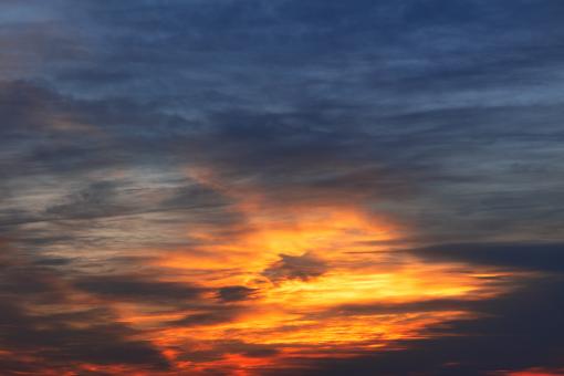 Free Stock Photo of Sunset Ember Clouds