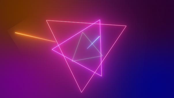 Free Stock Photo of Retro neon background