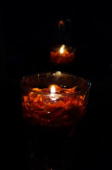 Free Stock Photo of Floating Candles