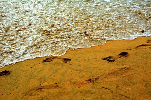 Free Stock Photo of Footprint in sand
