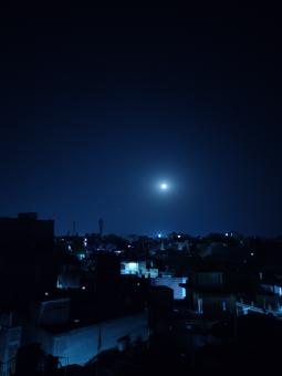 Free Stock Photo of Beautiful Night Moon Sky