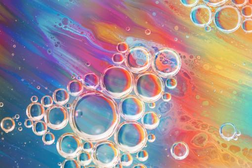Free Stock Photo of Rainbow Bubbles