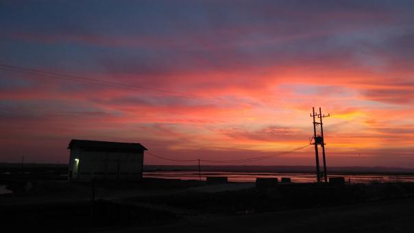 Free Stock Photo of sunset at bridges