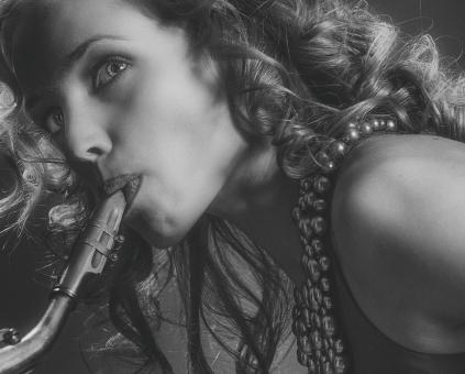 Free Stock Photo of Saxophone player