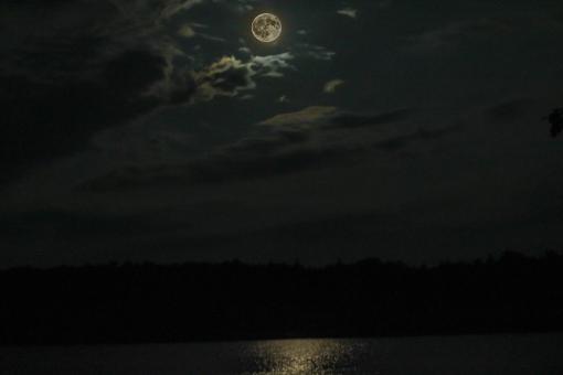 Free Stock Photo of Moonlight Over Water