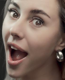 Free Stock Photo of Excited woman