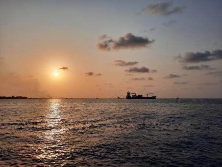 Free Stock Photo of Sunset at Male Beach, Maldives