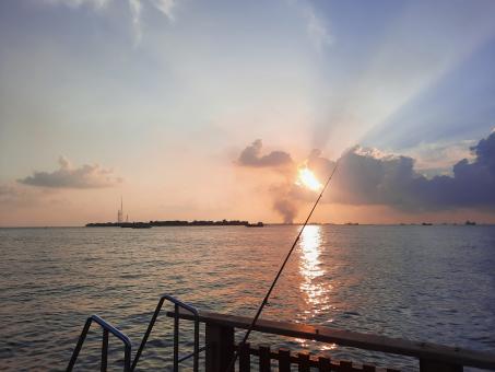 Free Stock Photo of Sunset at Male Beach, Maldives