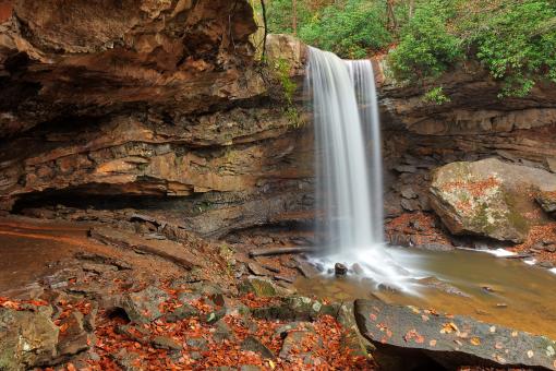 Free Stock Photo of Rugged Autumn Beauty of Cucumber Falls