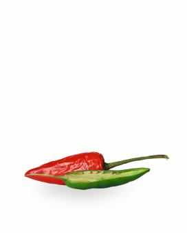 Free Stock Photo of red chilli cutting photos in white background