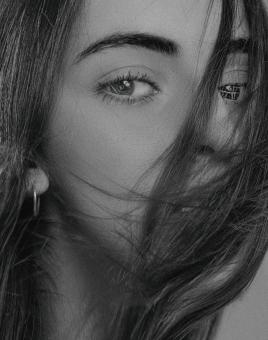 Free Stock Photo of Hair in face