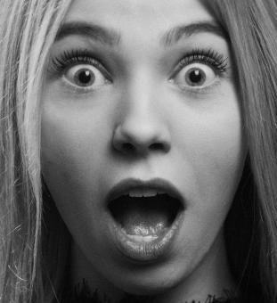 Free Stock Photo of Surprised woman